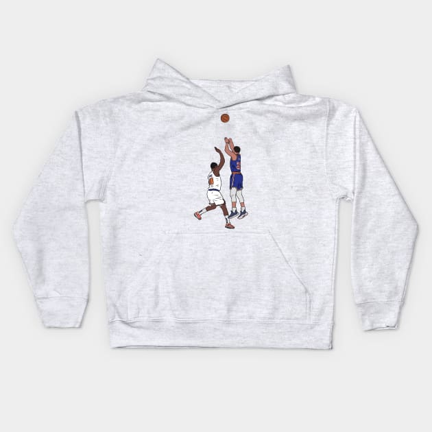 Steph Curry Breaks the 3 Point Record Kids Hoodie by rattraptees